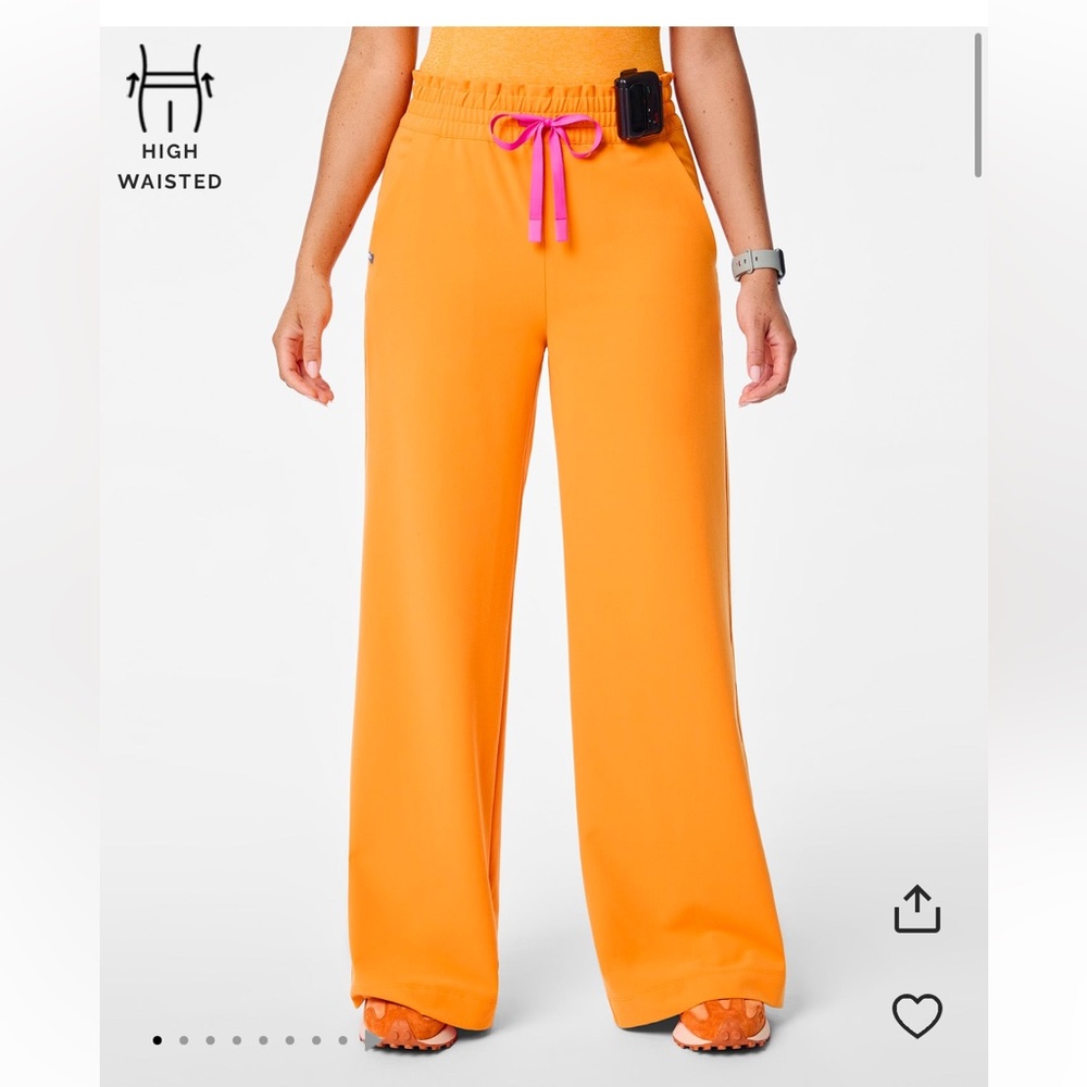 Figs Allison creamsicle wide leg pants
